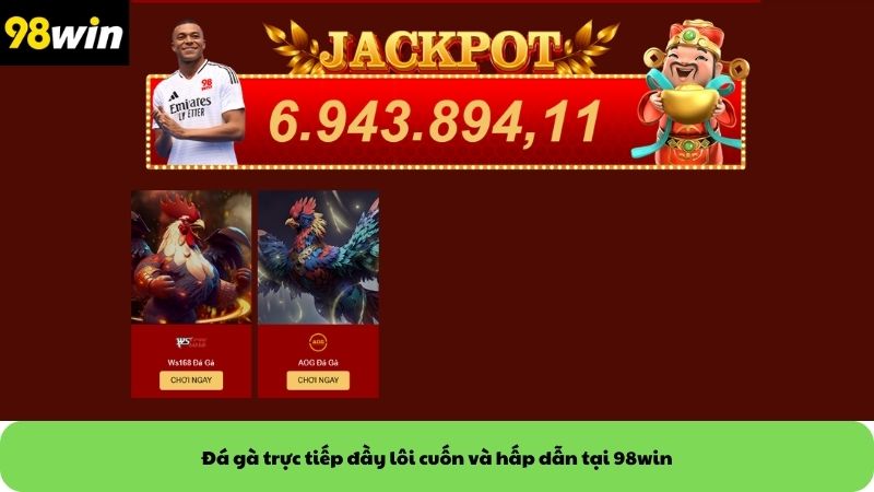 Đá gà trực tiếp đầy lôi cuốn và hấp dẫn tại 98win