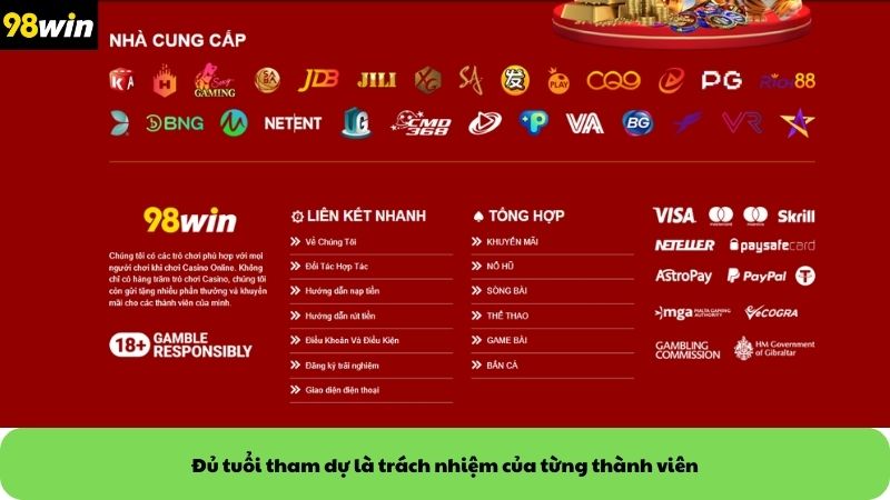 Đủ tuổi tham dự là trách nhiệm của từng thành viên