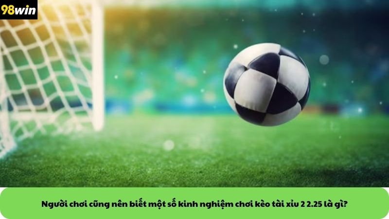 Người chơi cũng nên biết một số kinh nghiệm chơi kèo tài xỉu 2 2.25 là gì?
