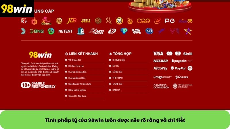 Tính pháp lý của 98win luôn được nêu rõ ràng và chi tiết